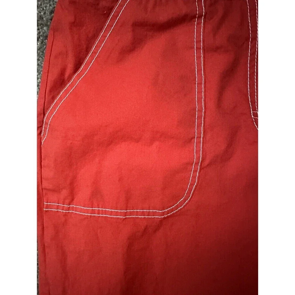 Michael Kors Y2K Vintage Red Skater Pants Size 9 Made‎ In Italy RN92568 Flaw